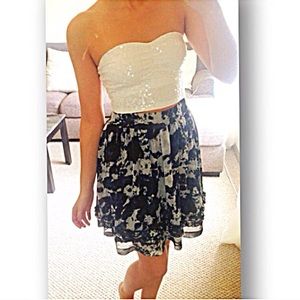 Hanna & Gracie Floral Print Skirt